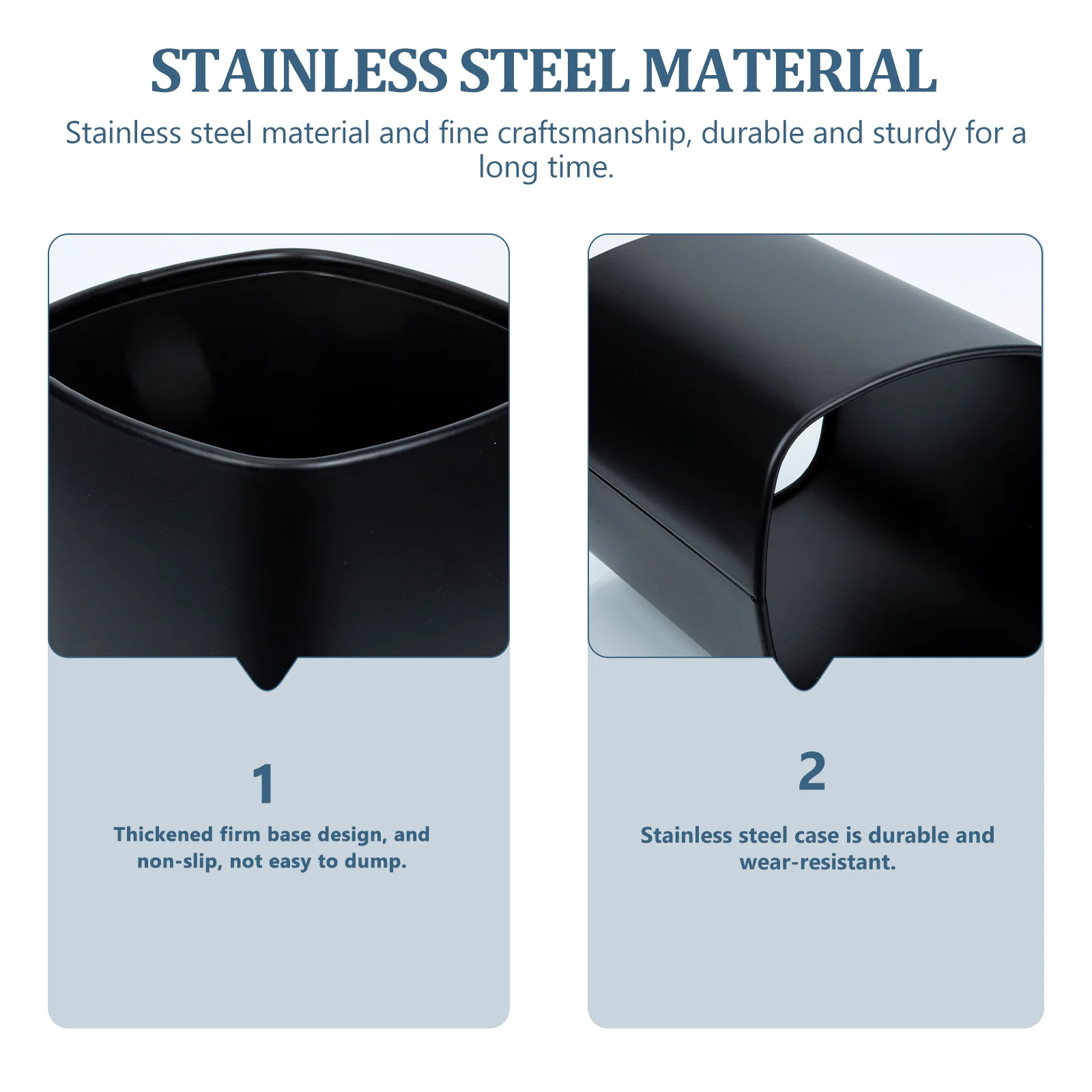 

Stainless Steel Trash Can Trashcan Cans Garbage Bin Metal Waste Paper Kitchen Small Office