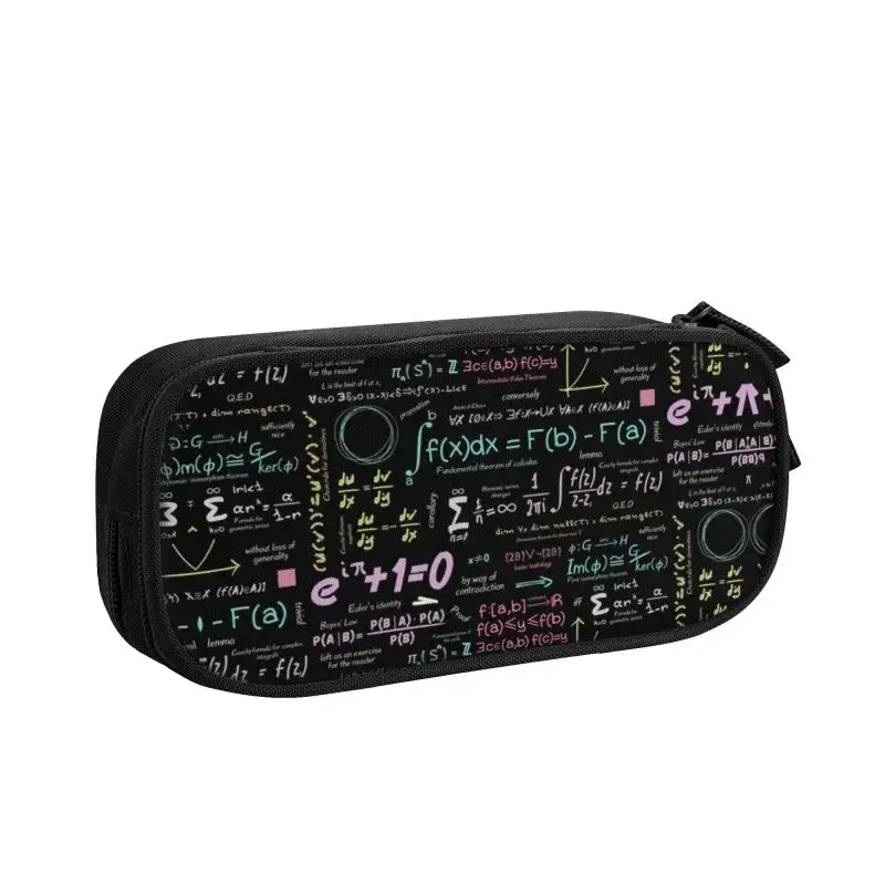 Estuche Kawaii Pure Math Nerd para niñas y niños, estuche de lápices personalizado, ciencia física, bolsa de bolígrafo de almacenamiento grande, caja de papelería