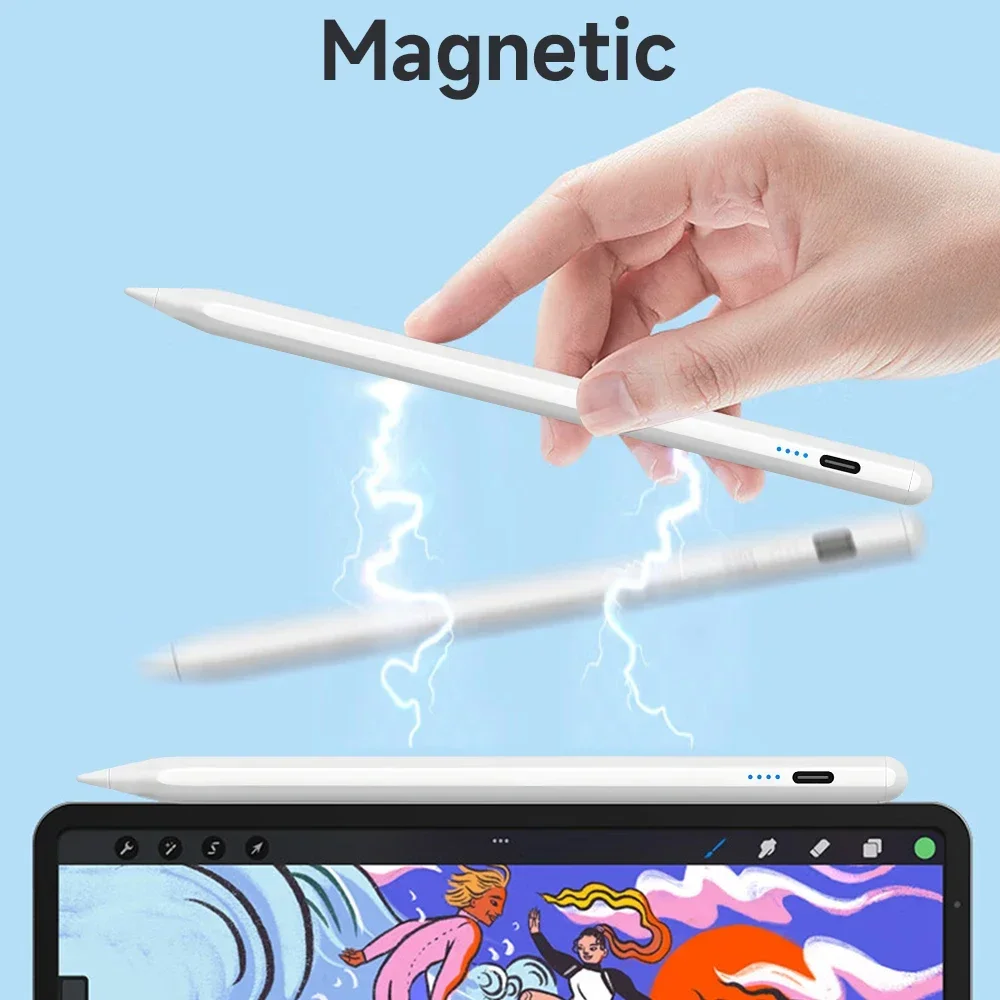 Pena Stylus Magnetik Universal untuk Tablet Ponsel Pena Sentuh untuk IOS Android Windows untuk Pena Kapasitif Ponsel