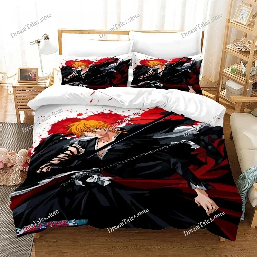 

New Bleach Bedding Set Single Twin Full Queen King Size Bed Set Adult Kid Bedroom Duvet Cover Sets 3D Print Anime Bed Sheet Set