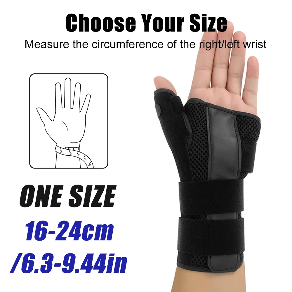 1PCS Carpal Tunnel Wrist Brace with Thumb Support,Adjustable Night Thumb Spica Splint Hand,Wrist Guard Stabilizer for Arthritis