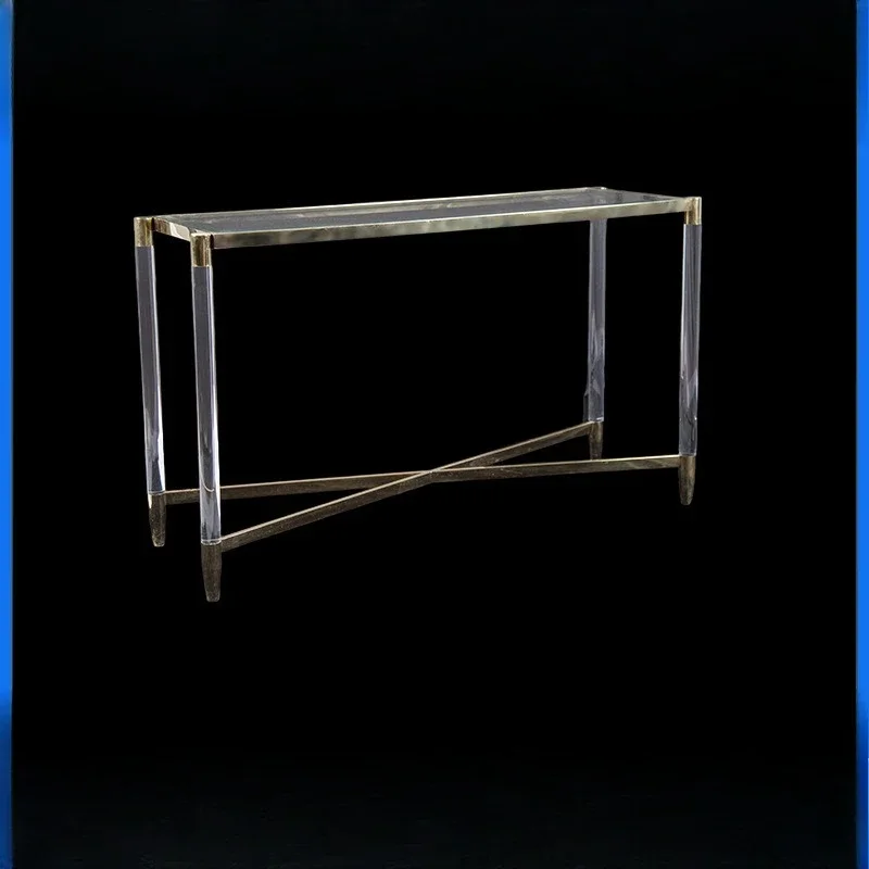 Acrylic porch table Extremely narrow long table Transparent porch partition bench High foot porch