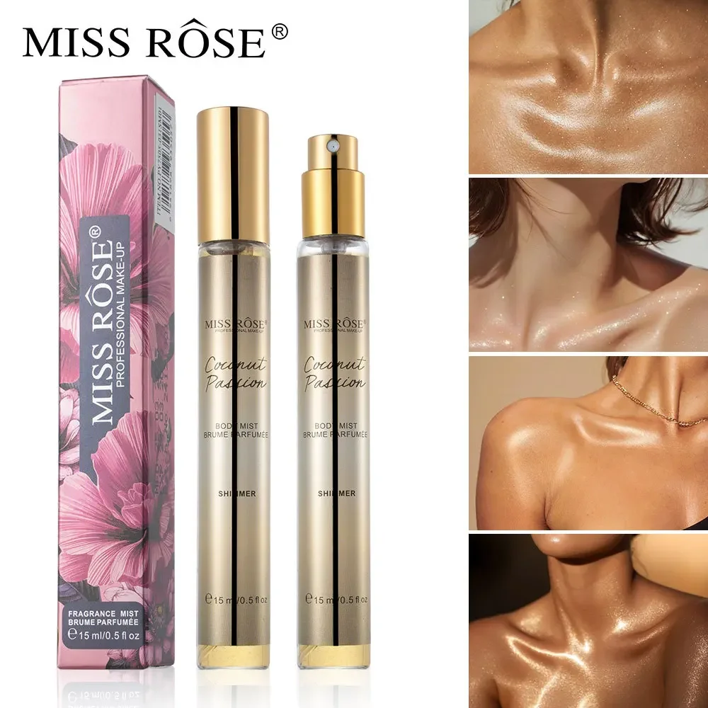 MISS ROSE 15 ml schimmerndes Parfüm, tragbar, klein, langanhaltender Blumenduft für Frauen