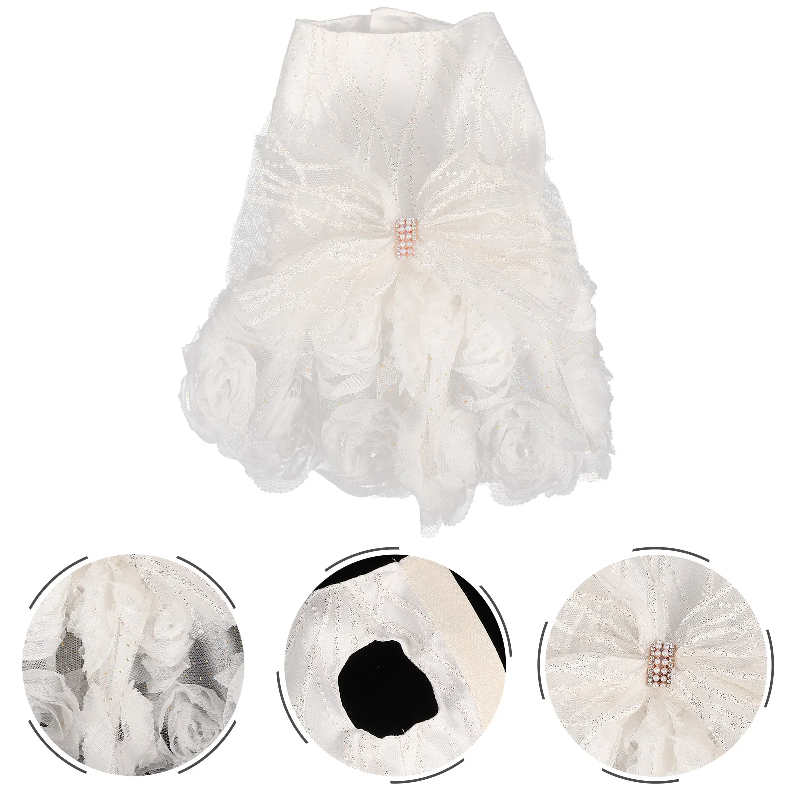 

Dog Wedding Dress Elegant Puppy Tutu Skirt Comfortable Decorative Party Pet Dress Dog Tutu Skirt Pet Formal Clothes