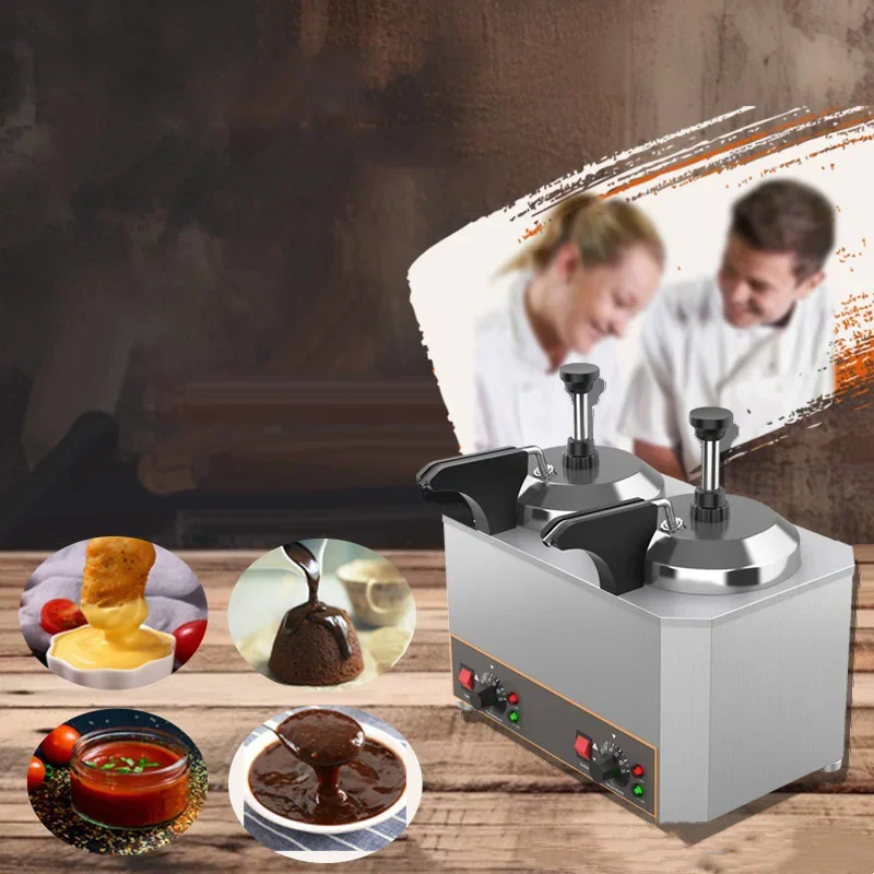 Commercial Sauce Warmer, Cheese Sauce Warmer, Pump-Style Dispenser, Self-Service Restaurant Chocolate Sauce Warmer