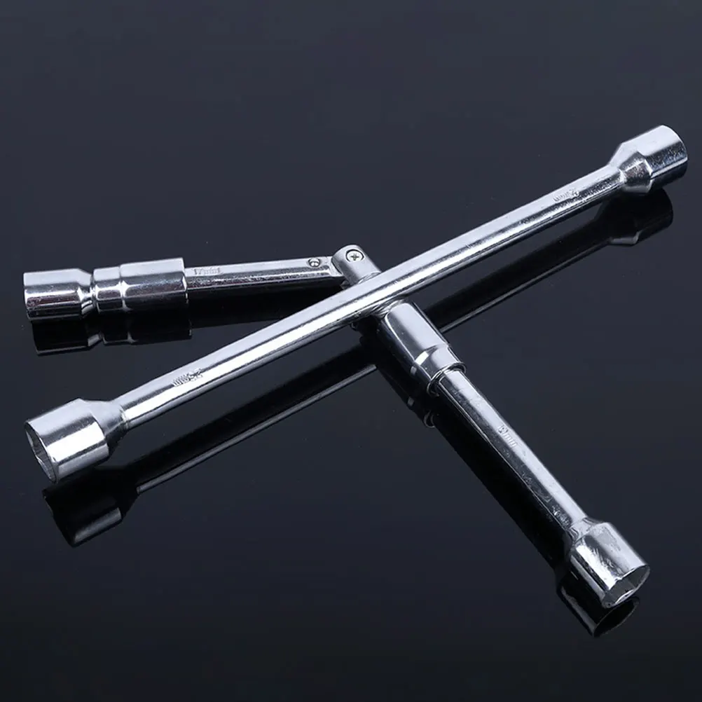 

Car Tire Spanner Foldable Lug Wrench Steel Collapsible Tire Iron Nuts Car Spanner Lug Nut Remover Vehicle Maintenance Tool