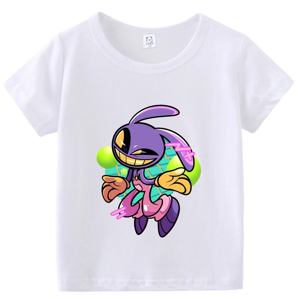 The Amazing Digital Circus T Shirt Girl Pomn Toddler Clothes Cute Rabbit Jax Tee Tops Cartoon Printed Short Sleeve Kids Clothes