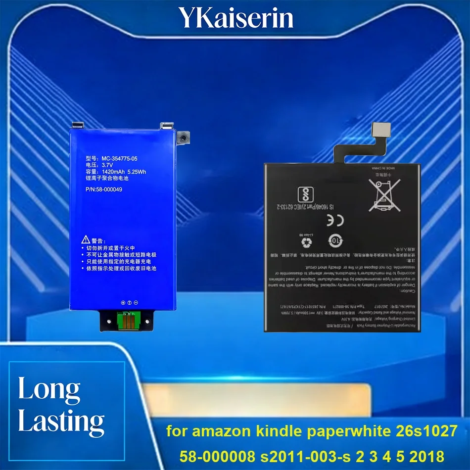 

Аккумулятор ST32 58-000426 ST22 MC-354775-05 58-000049 для Amazon Kindle Paperwhite 26s1027 58-000008 S2011-003-s 2 3 4 5 2018