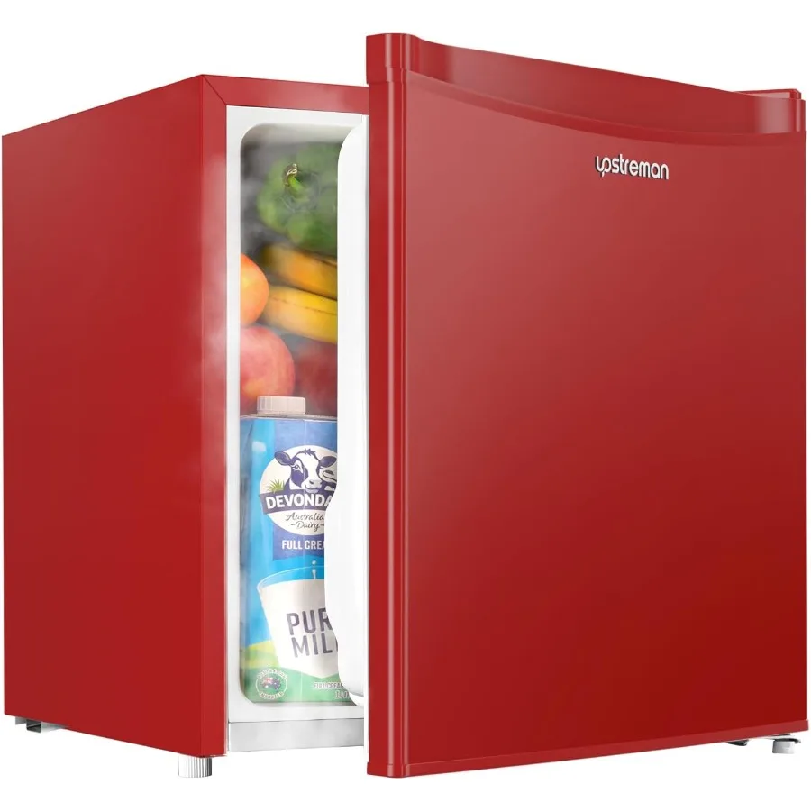 Mini frigorifero da 1,7 piedi con congelatore per dormitorio, ufficio e camera da letto: termostato regolabile, risparmio energetico, porta singola a basso rumore