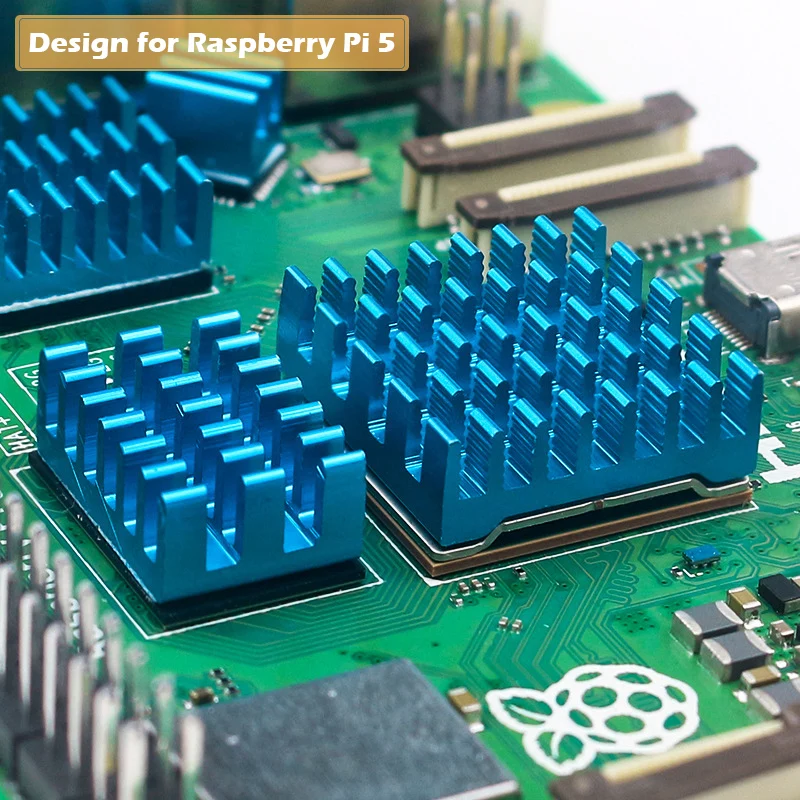 Zestaw radiator aluminiowy 4 szt./partia do Raspberry Pi 5 z termiczną taśmą klej przewodzący do chłodzenia chłodnicy Raspberry Pi 5