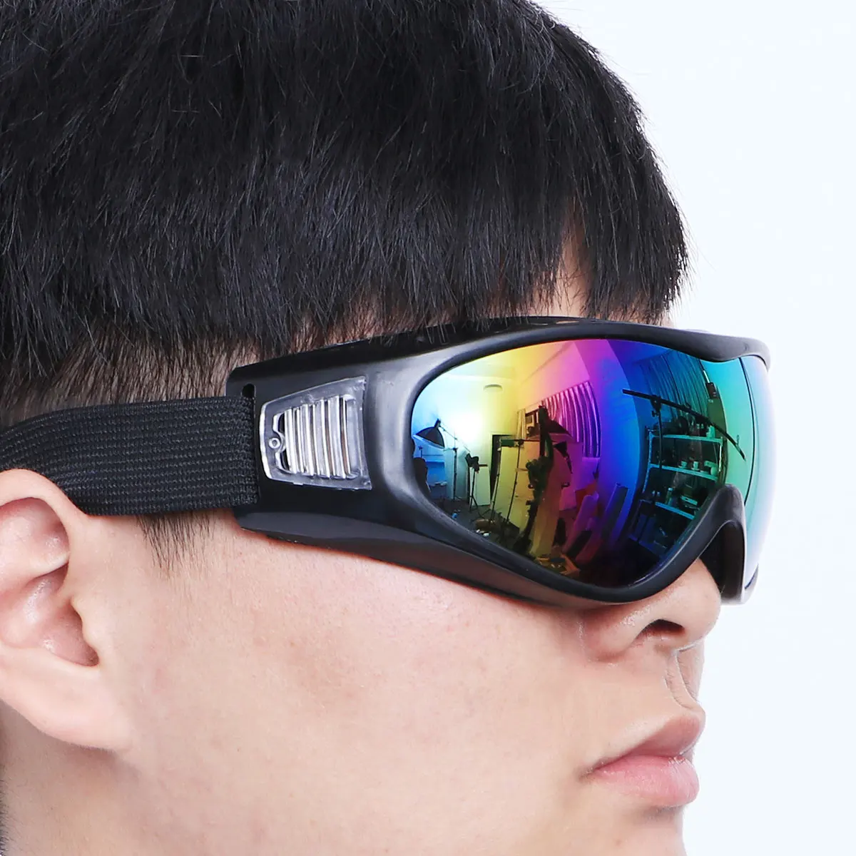 

UV400 Protection Anti-Fog Windproof Goggles Adjustable Headband for Men Women Cycling Skiing Outdoor Sports Dustproof Safety