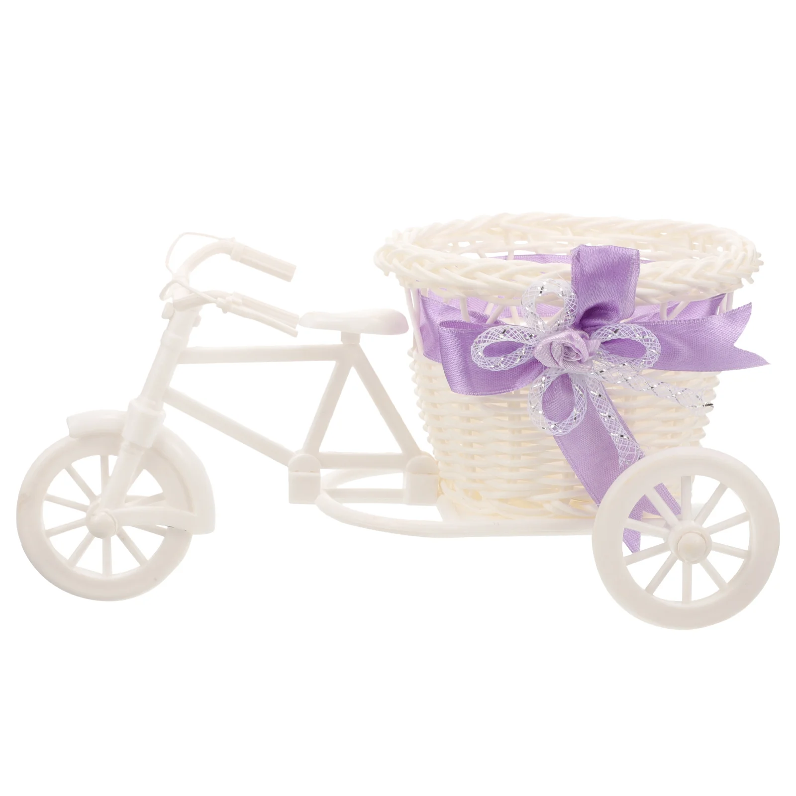 دراجة ثلاثية العجلات سلة للزهور صغيرة المنسوجة سلة تخزين الحلوى دش حفل زفاف لصالح هدية التعبئة الديكور