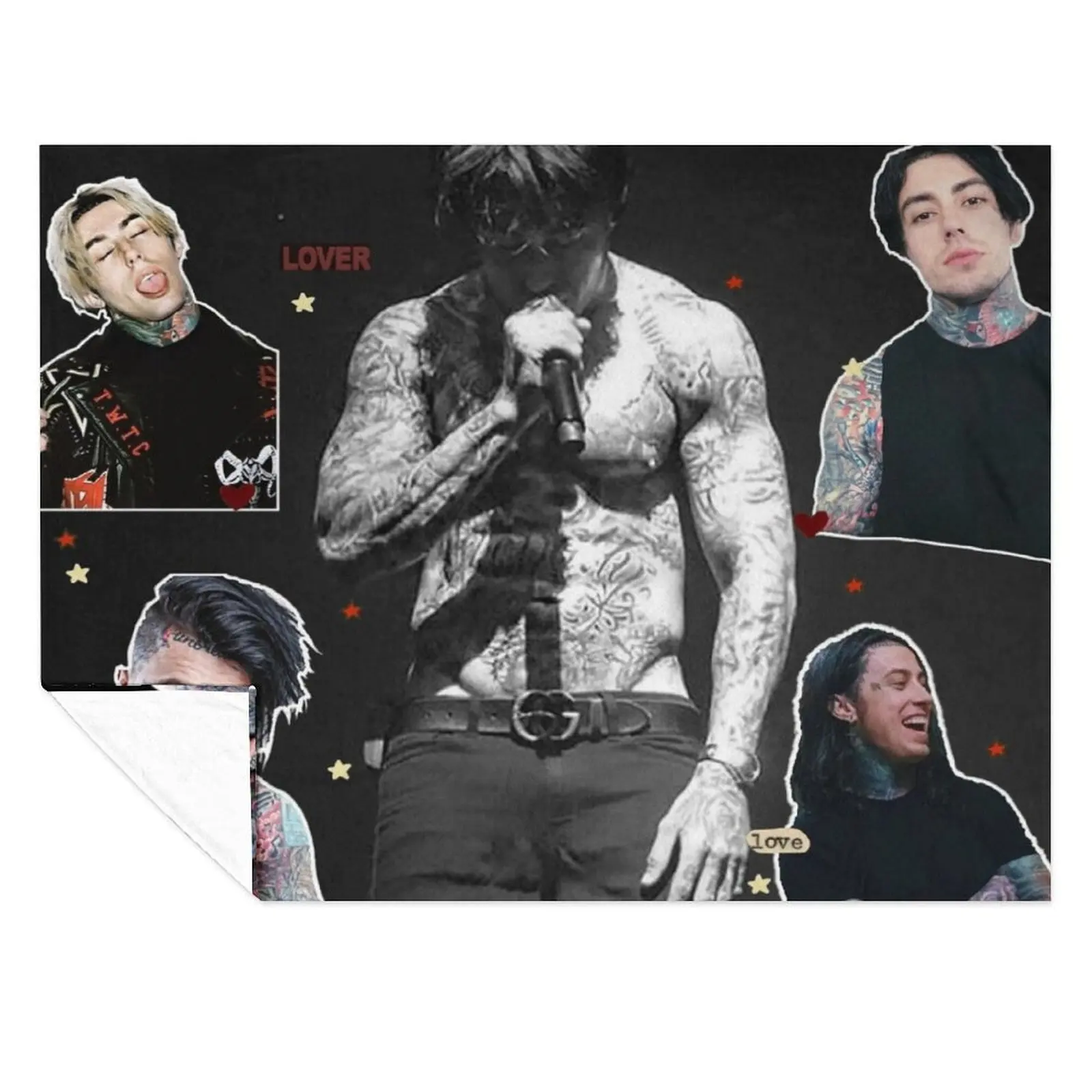 

ronnie radke photo collage Throw Blanket Large for sofa Hairy Multi-Purpose Blankets