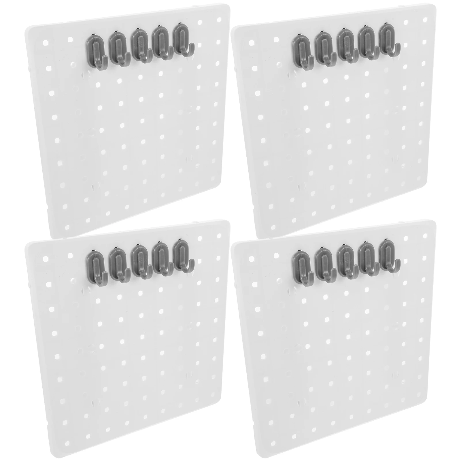 

4 set 4 Sets Adhesive Heavy Duty Hook Peg Board Punch-Free Strong Abs Material Garage Office Home Space-Saving Mount Craft Room