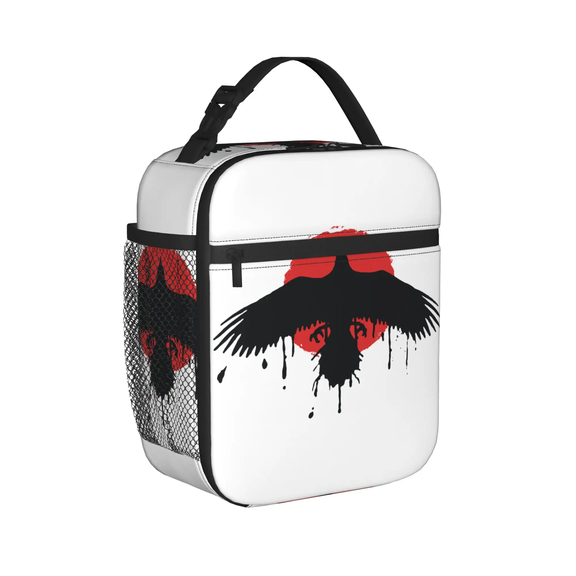 BlackRed Raven Life Is Strange Insulated Lunch Bags Portable  Lunch Container Cooler Bag Tote Lunch Box Office  Travel Men Women