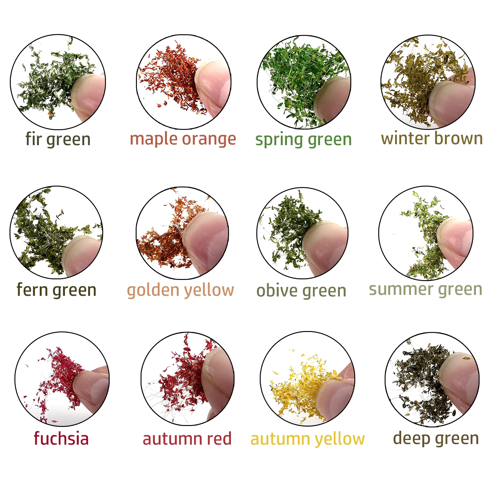 12 Colors Tearable Shrub Flower Grass Model Plant Clusters for Military Scene Railway Train Layout Diorama