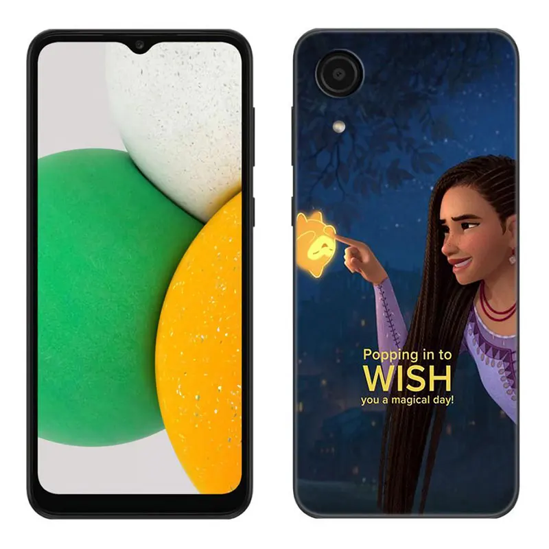 Hot Wish Wish Black Silicone Phone Case For Samsung Galaxy A01 A03 Core A04 E A02 A05 A10 A20 A21 A30 A50 S A6 A8 Plus A7 2018