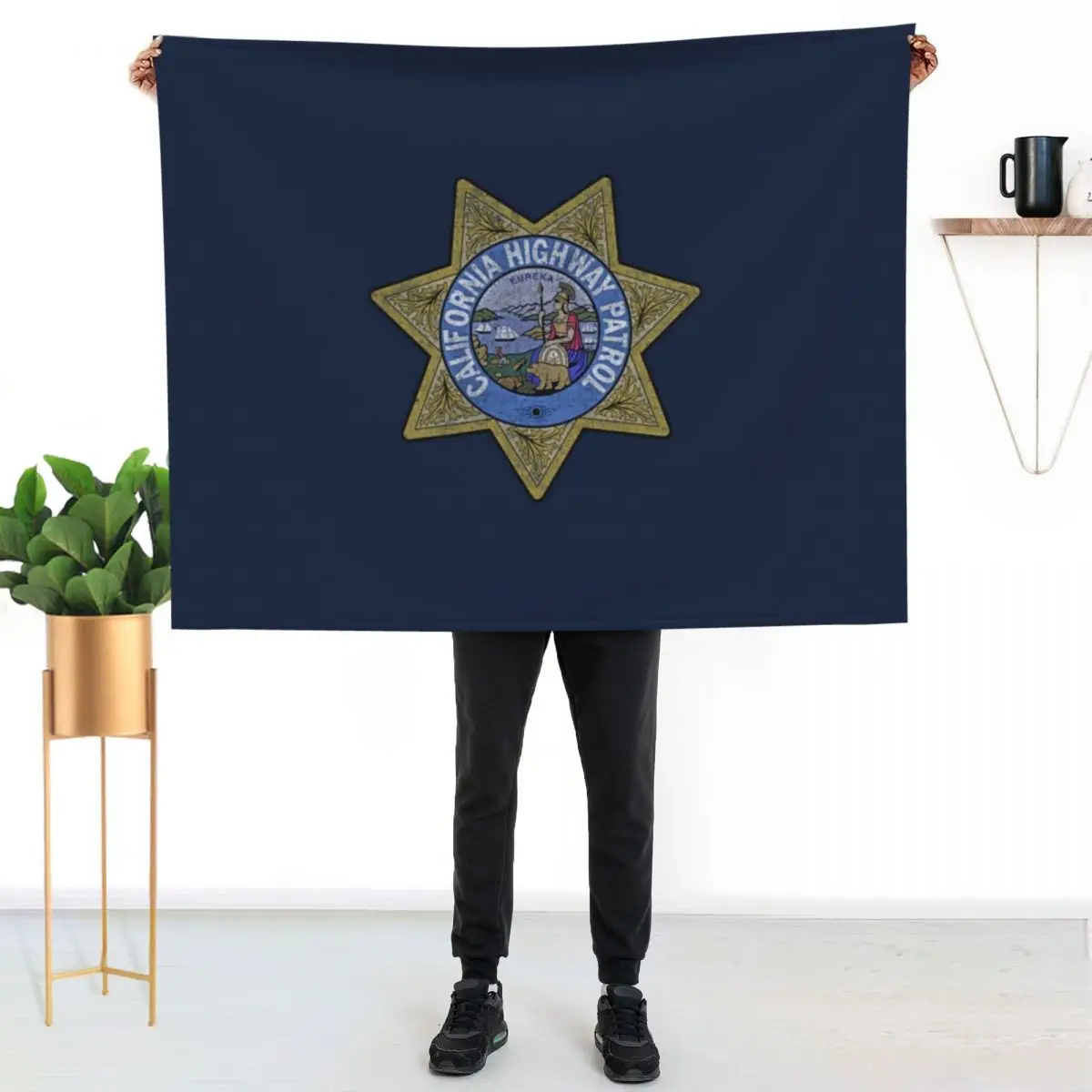 California Highway Patrol CHP, State Police, Law Enforcement Throw Blanket Beach Loose For Baby Blankets