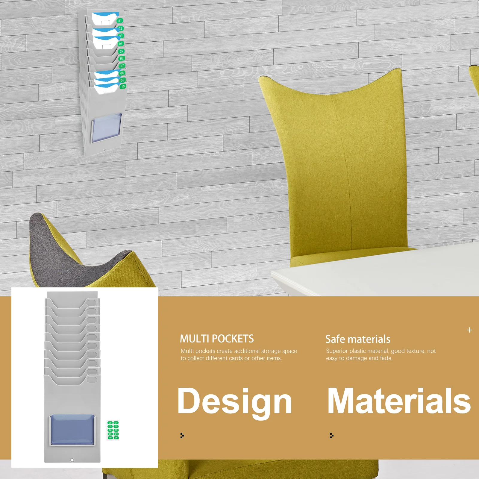 

Material Holder Plastic Multi-Grid Rack For Warehouse Factory Plastic Material Document Holder Storage Time Cards