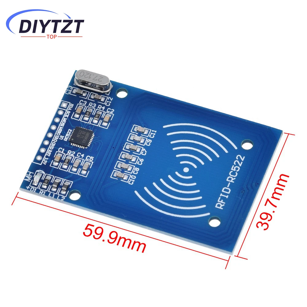 1/5PCS DIYTZT RFID IC Wireless Module MFRC-522 RC-522 RC522 IC KEY SPI Writer Reader IC Card For Door Access Control System