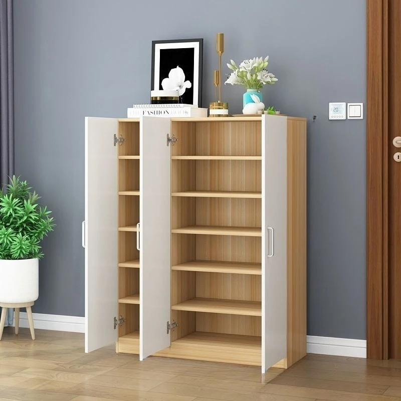 

household door multi imitation solid wood dust proof porch multilayer storage largecapacity shoe storage