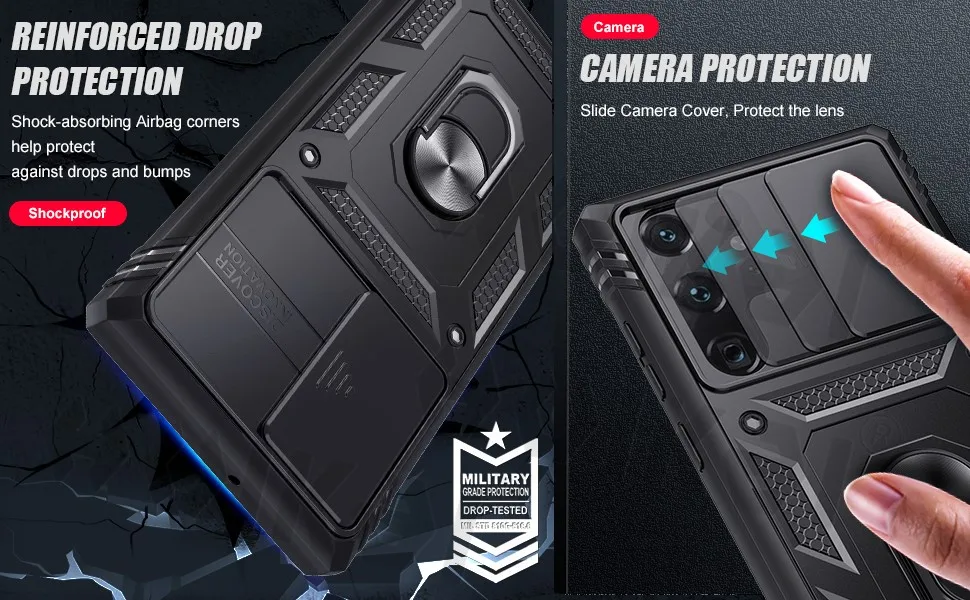 Kamera-Schiebeobjektiv-Hülle für Samsung Galaxy S25 Ultra S24 Ultra S24 FE S23 FE A55 A16 A15 A54 A52 A35 Schutzqualität Rugged Cove – Detail 9