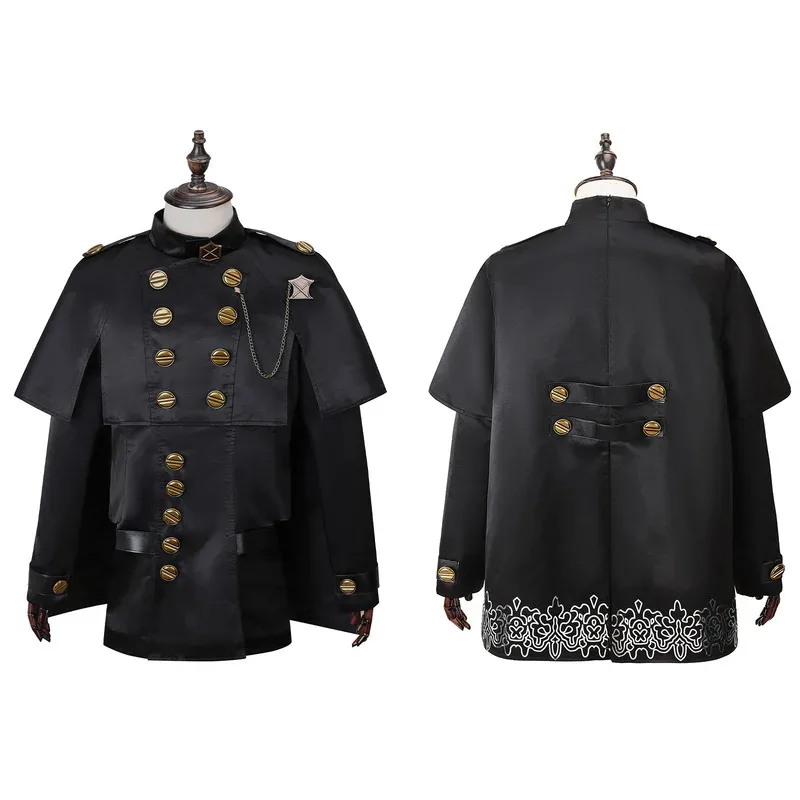 

FF14 Yorha Type-51 Черный мужской костюм для косплея, куртка Fending, осеннее пальто, наряды для вечеринки на Хэллоуин