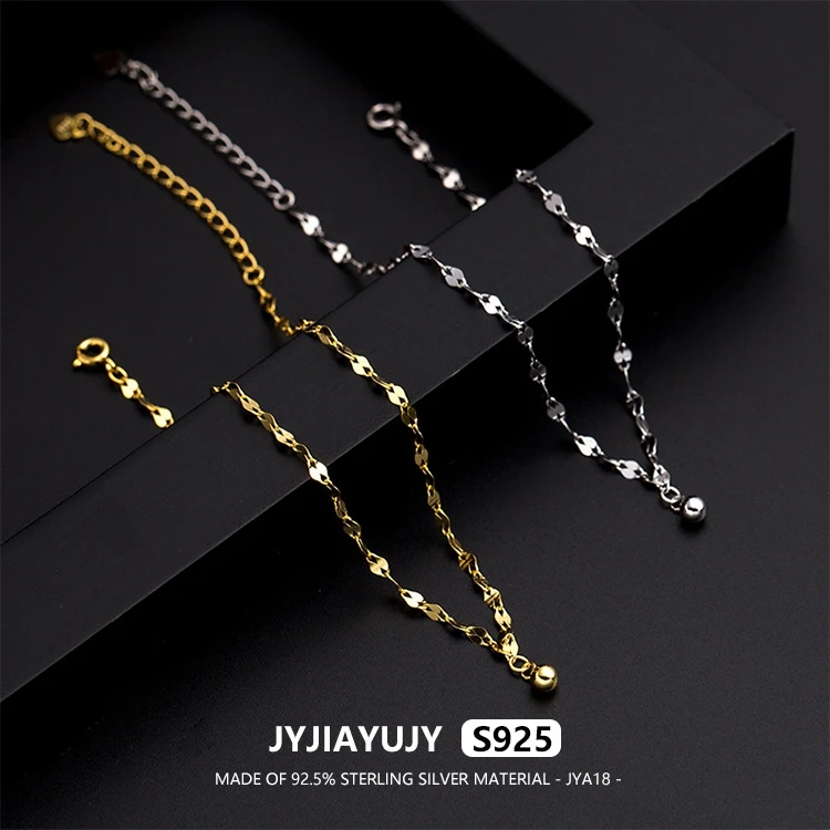 

JYJIAYUJY 100% цельный оригинальный браслет из стерлингового серебра S925, в наличии, 3,99 мм, круглые бусины, модные ювелирные изделия, подарок на каждый день JYA18