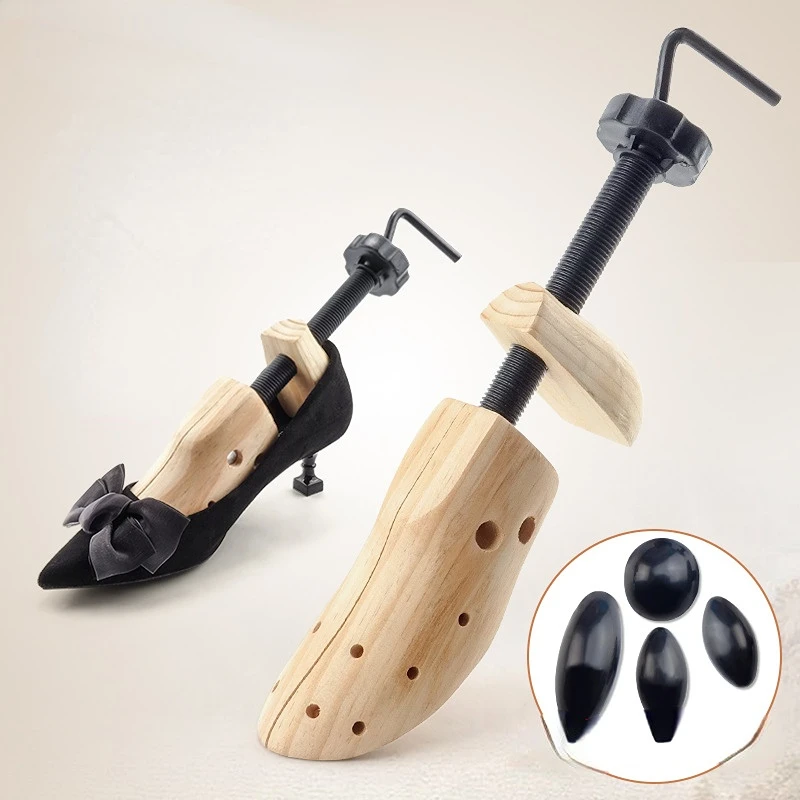 Shoe Stretcher Wooden Shoes Tree Shaper Rack Pine Wood Shoe Tree Adjustable Flats Pumps Boots Expander Trees For Man Women