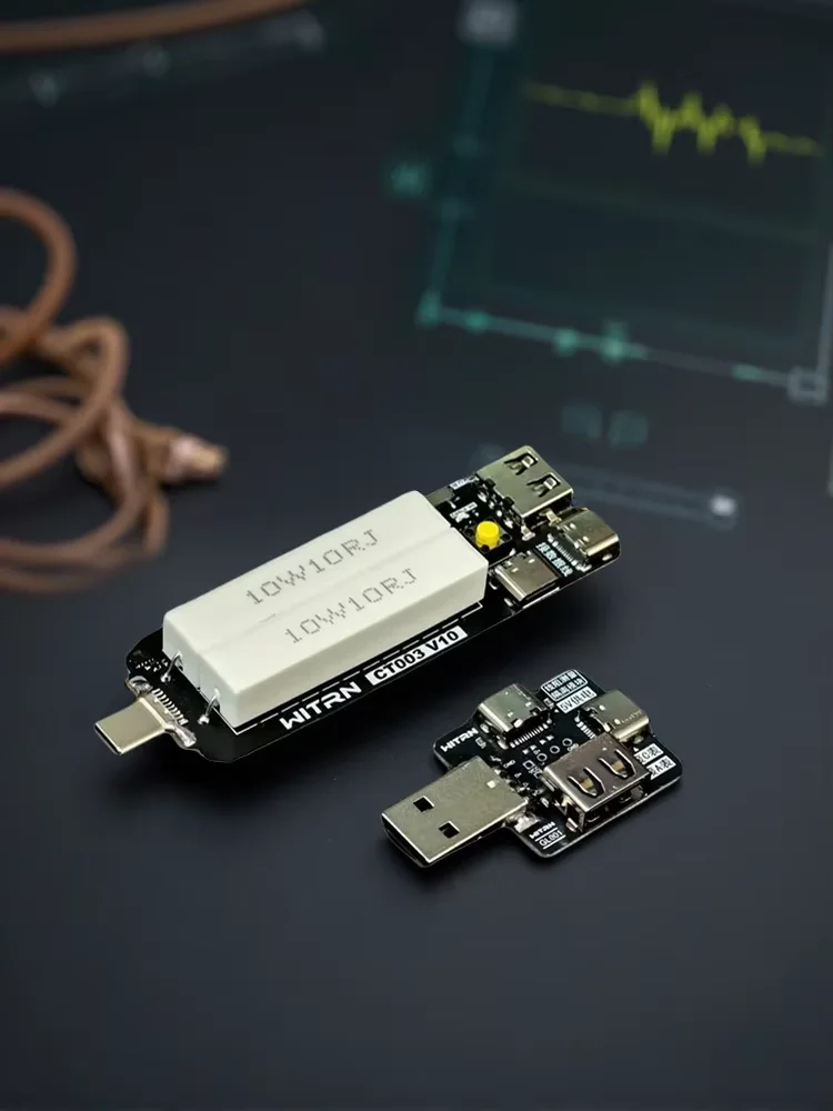 WITRN USB-C Electronic Load Pure Resistive Load Multifunctional Adapter Board Ripple Resistance Test for K2 Voltage Current Mete