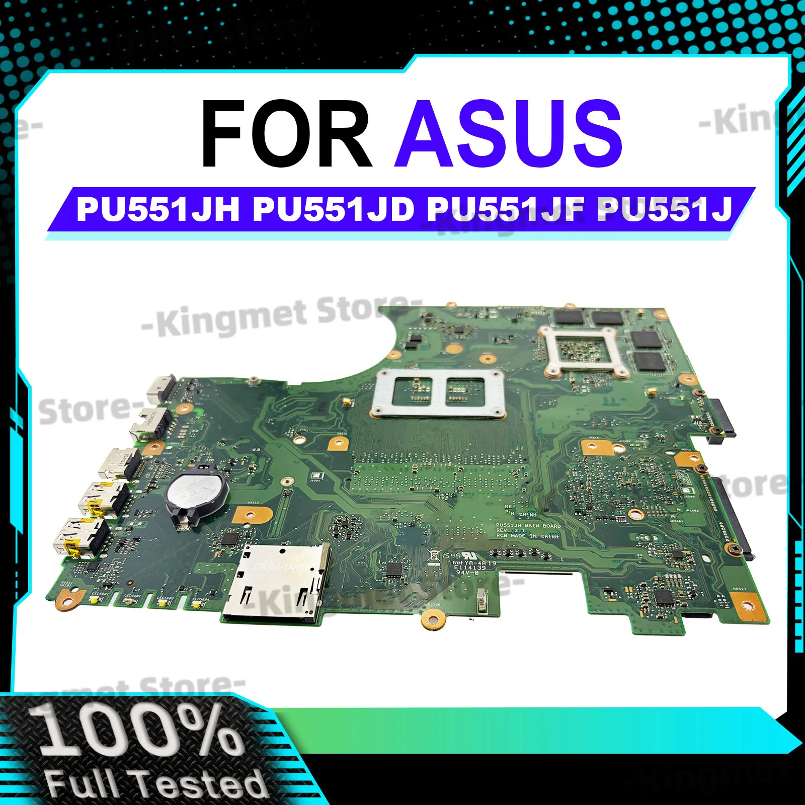 PU551JH Laptop Motherboard For ASUS VivoBook PU551J PU551JD PU551JH PU551JF Notebook Mainboard 100% tests OK fast shipping stk