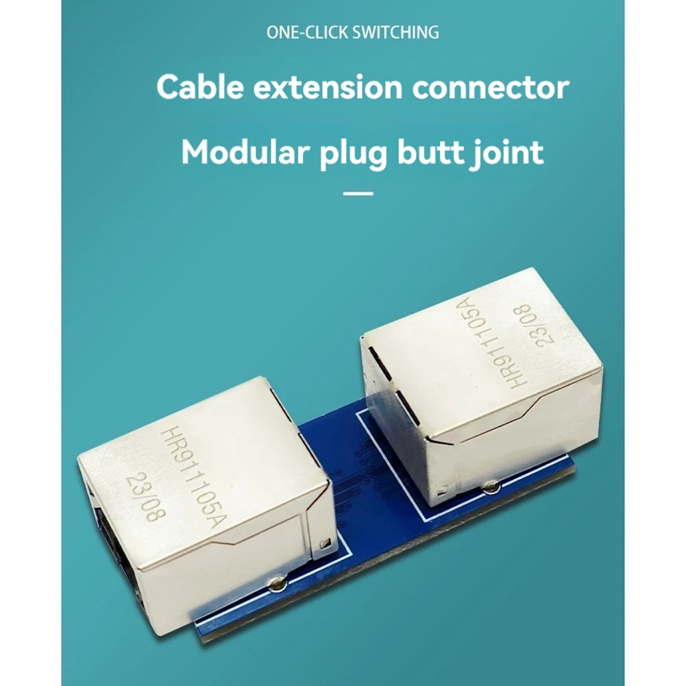 Módulo adaptador de Cable Gigabit Ethernet, conector de extensión de Cable de red, adaptador RJ45, conector recto de red