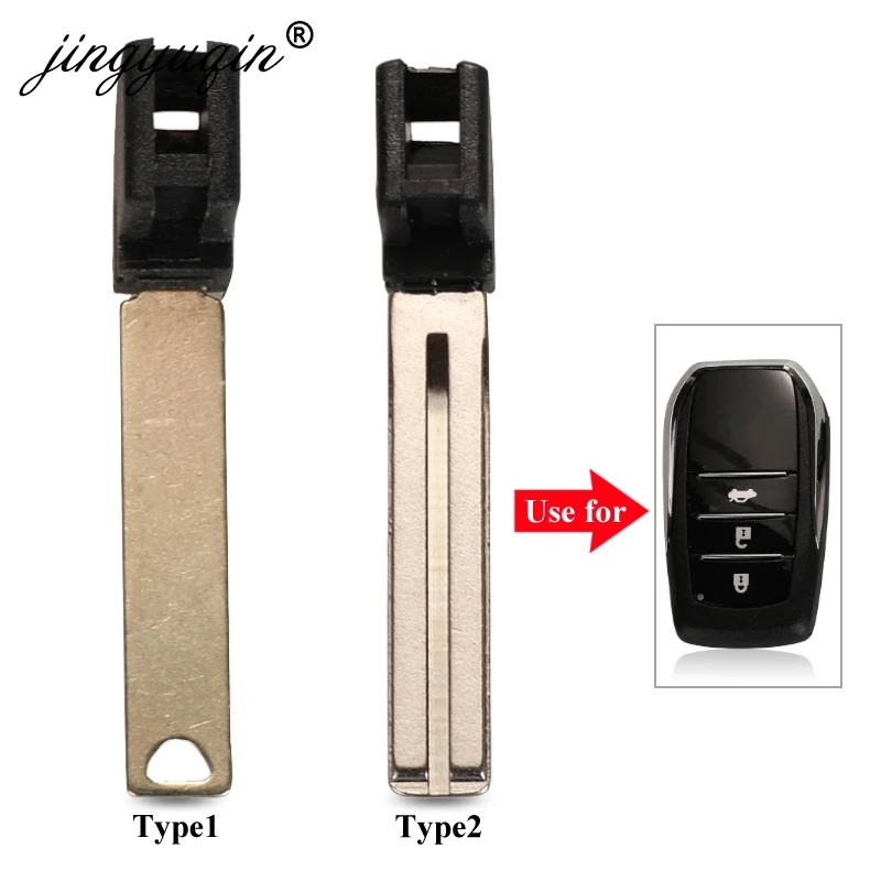 jingyuqin New Smart Remote Key Insert blank Fob for Toyota Highlander Land Cruiser RAV4 Car Key Fob Uncut Blade