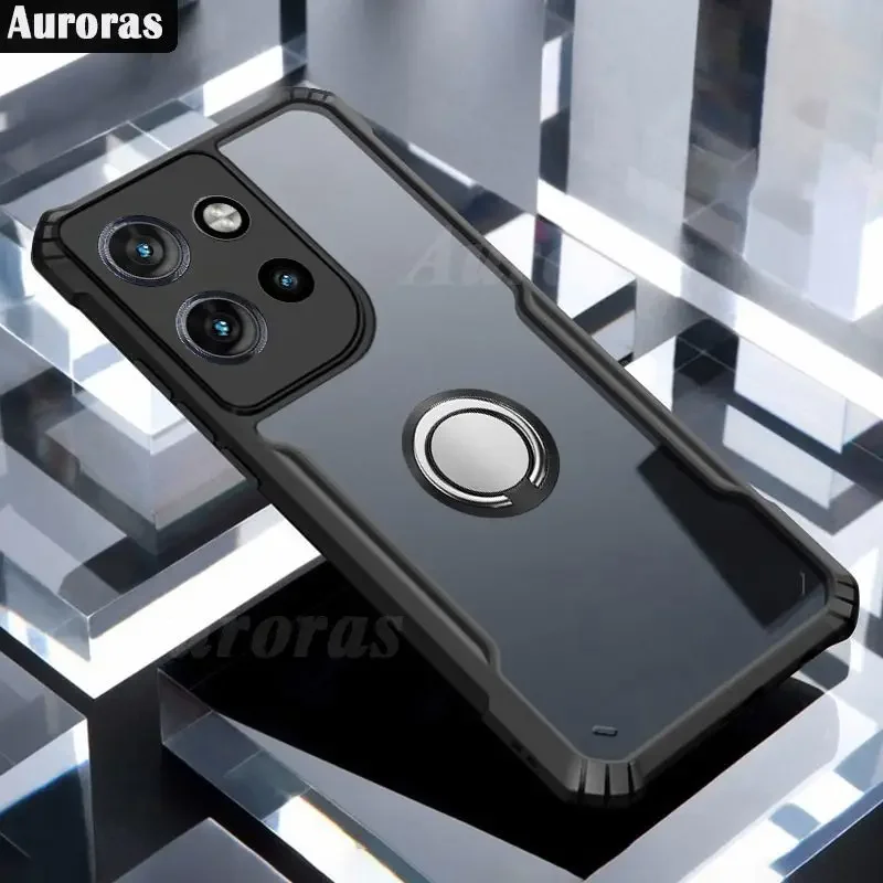 투명 아크릴 충격 방지 휴대폰 케이스, 모토 엣지 50 자석 거치대 링, 포코 리틀 모토 엣지 50 네오