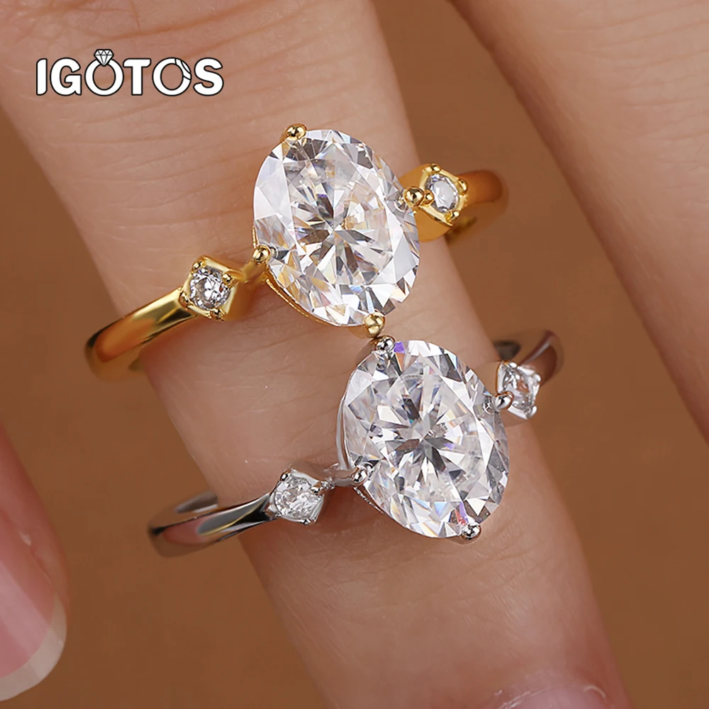 

7*9 мм овальная огранка с муассанитом и бриллиантом обручальное кольцо для женщин 2CT Eternity обручальное кольцо S925 серебро свадебные украшения подарки