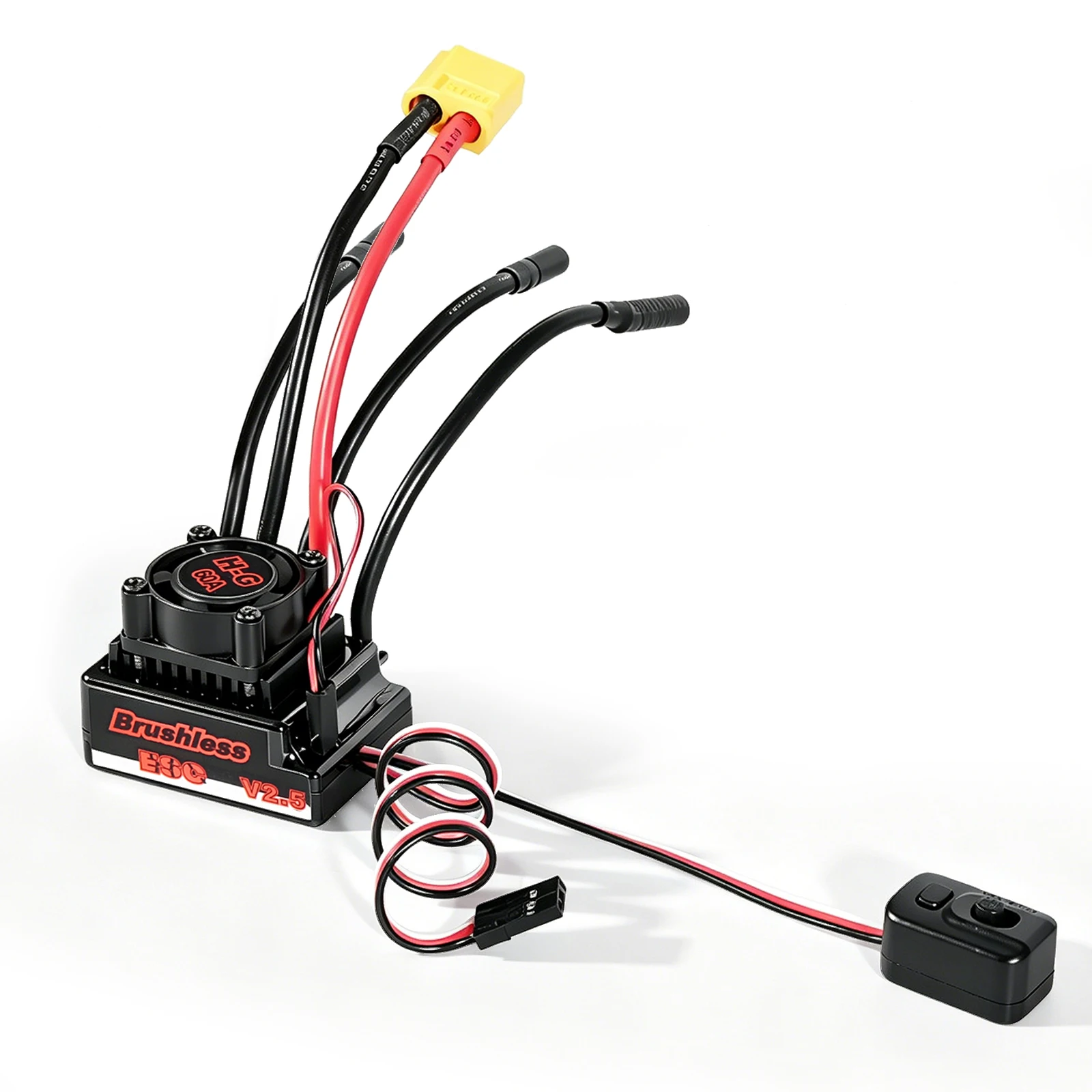 3650 2300KV/3100kv/3900kv/4300k Brushless Motor & 60A  ESC with Program Car Combo for 1/10 RC Car On-road Off-road Monster Truck