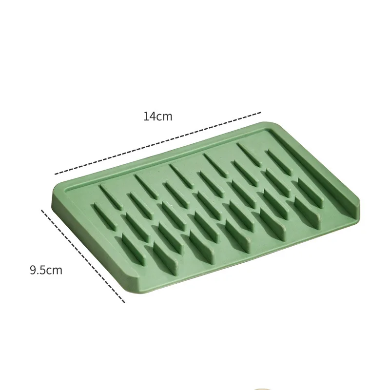 Soap Dish Creative No Easy To Slide Drain Easily Drain Silica Gel Soap Box for Bathroom Shower Bath Accessories Soap Holde Stand