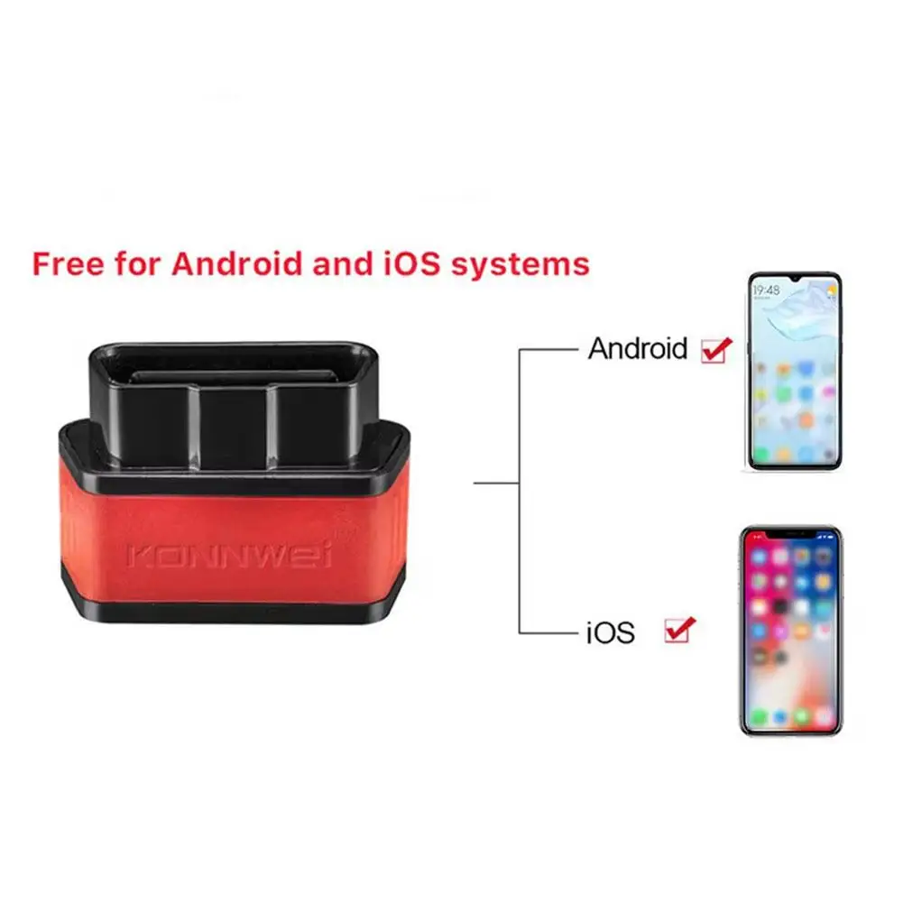 OBD II Automotive Fault KONNWEI Pro Diagnostic Instrument Decoder Portable Repair Auto Tools 5.0 Bluetooth Connection