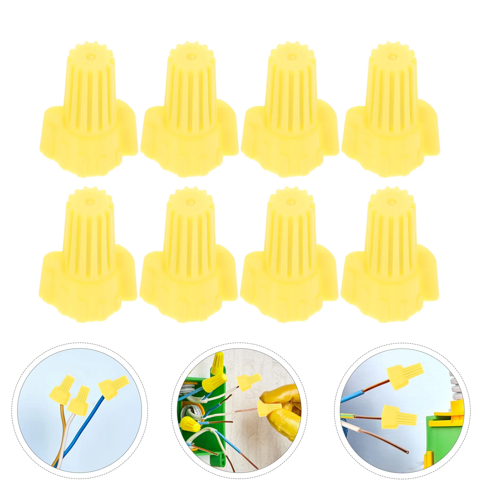 

100 Pcs Rotating Crimping Cap Winged Wire Connectors PP Splice Terminals Electrical Nuts Connection Automotive