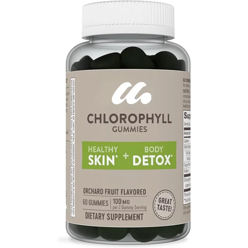 

Chlorophyll gummies, internal deodorizer, supports skin health and body detoxification, orchard fruit flavor