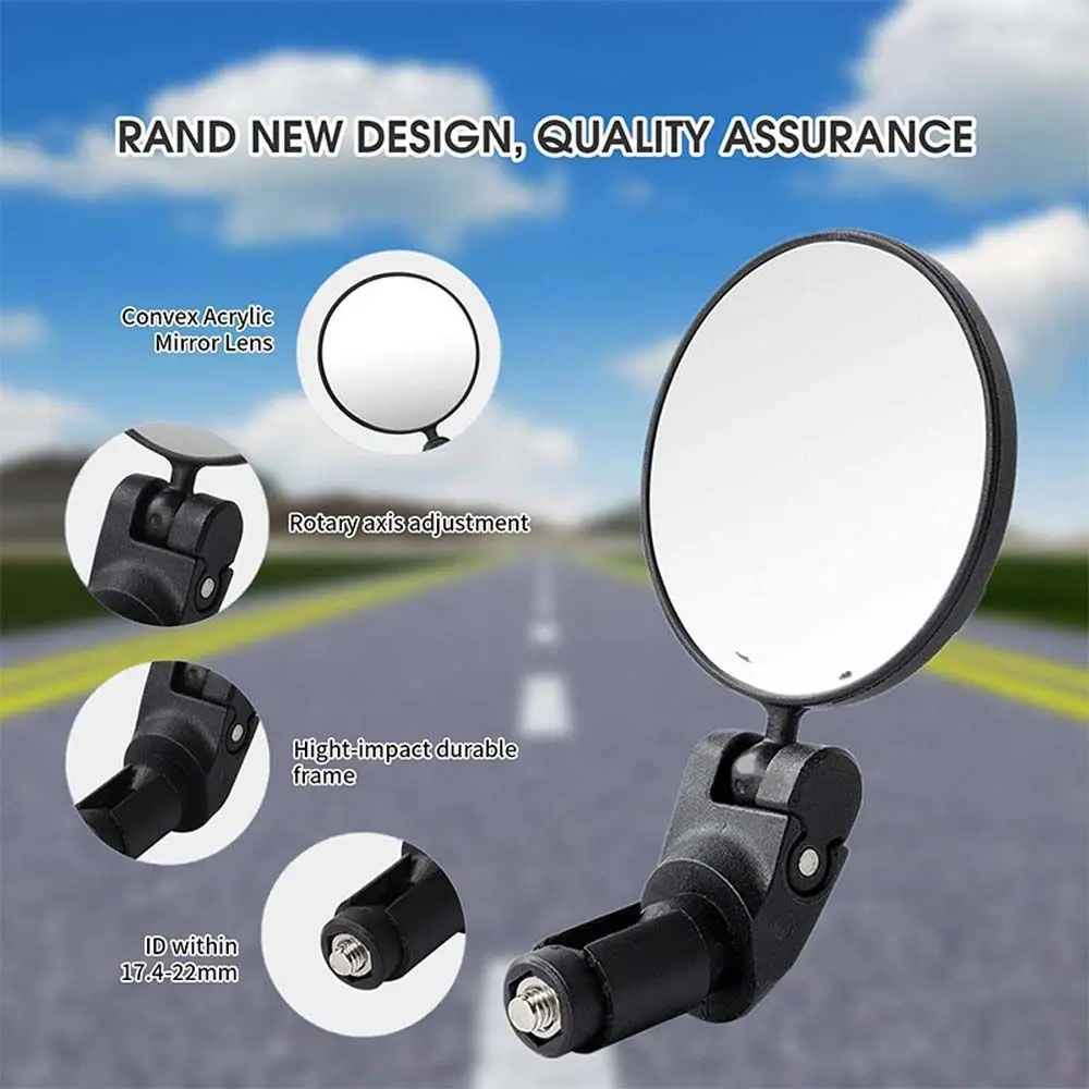 360 Degree Spherical Blind Spot Mirror Wide Angle Round Curved Mirror Bicycle Convex Rearview Mirror Bike Rear View Mirror