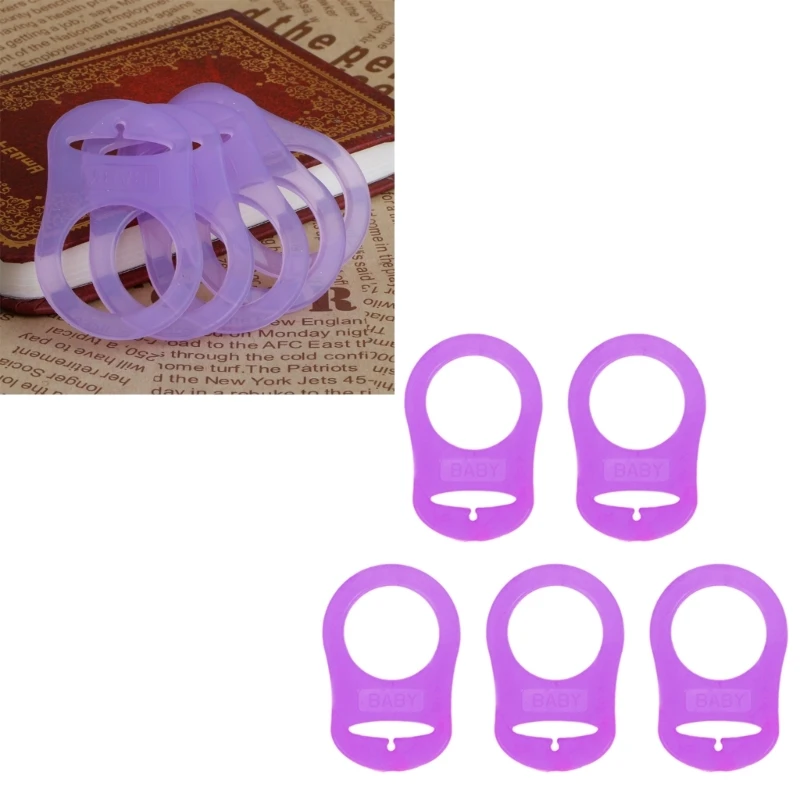 Adaptador Clip soporte para chupete bebé, 5 uds., silicona multicolor para recién nacido