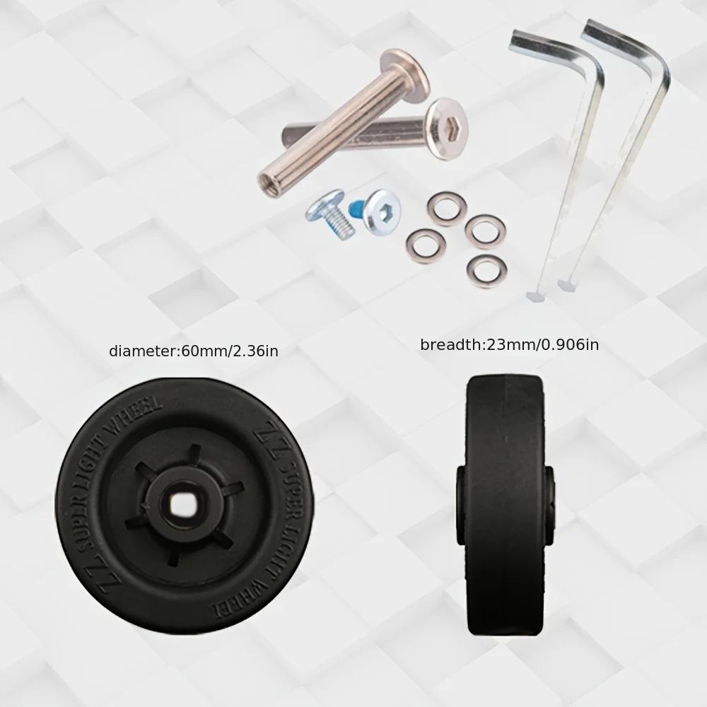 Suitcase wheels, airplane wheels, travel bag casters, swivel wheels, repair and replacement parts