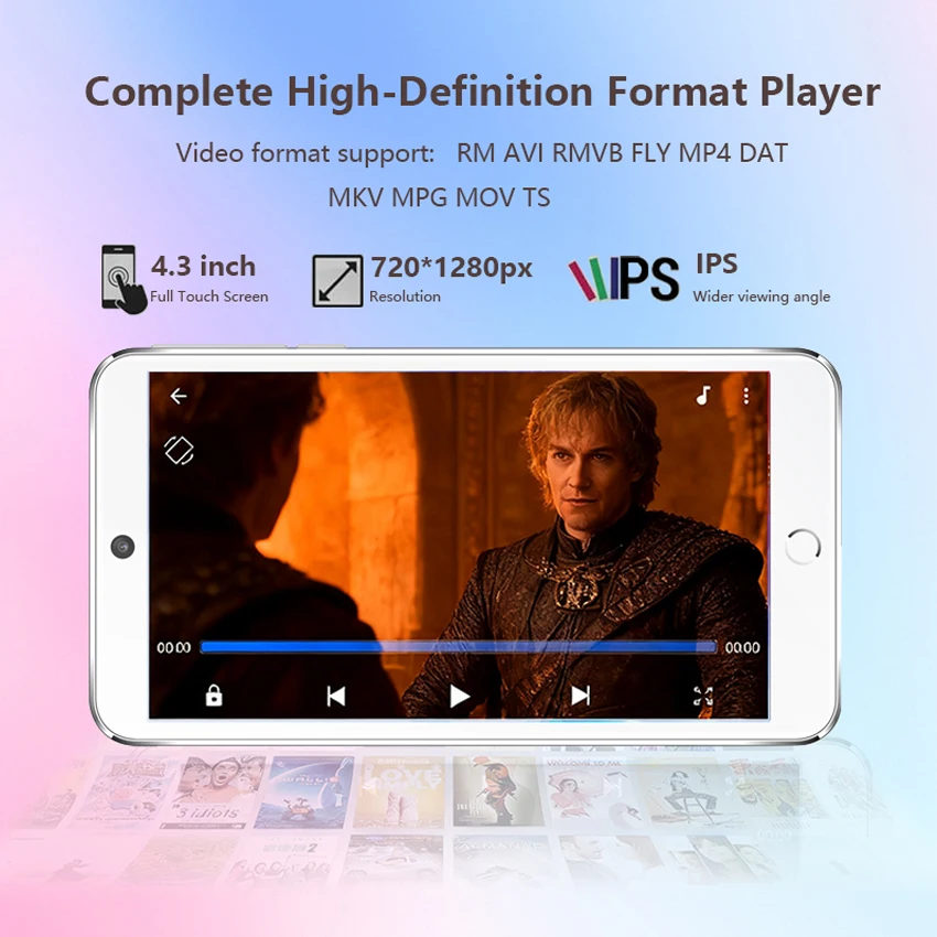 مشغل MP3 بسعة 96 جيجابايت (64 جيجابايت + 32 جيجابايت) مزود بتقنية البلوتوث 5.0 وواي فاي ونظام تشغيل أندرويد 13.0 وسبوتيفي وكاميرا وسعة مكبرات الصوت تصل إلى 1 تيرابايت