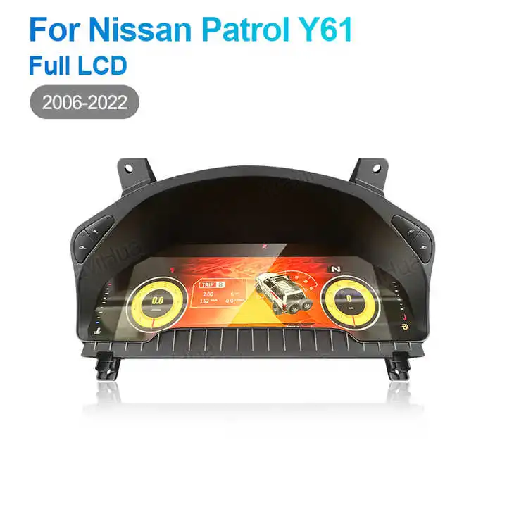 Dasbor Layar Lcd Sistem Linux 12.3 Inci Cluster Digital Pengganti Instrumen Mobil untuk NISSAN PATROL Y61