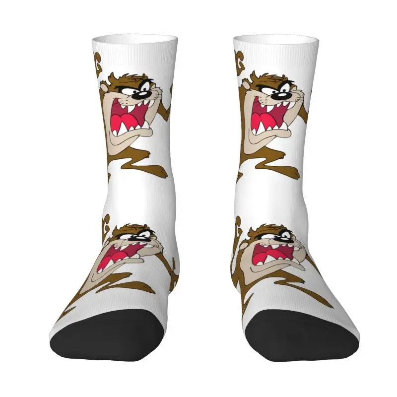 Tazmanian Devil Dress Socks for Men Women Warm Fashion Novelty Cartoon Character Crew Socks