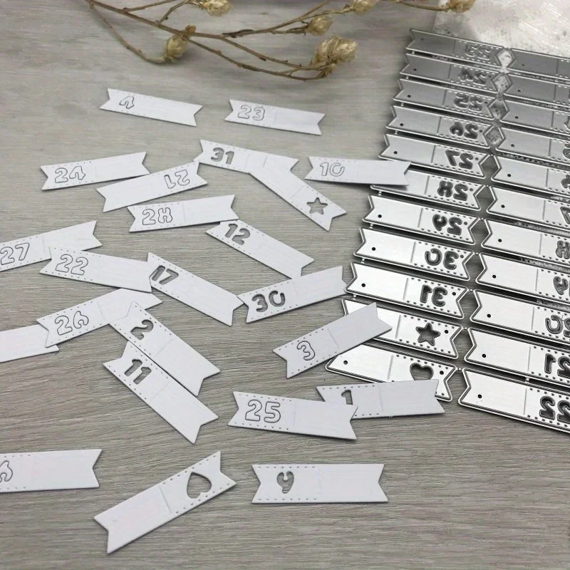 

1pcs Craft metal cutting dies cut die mold numbers flag Scrapbook paper craft knife mould blade punch stencils dies