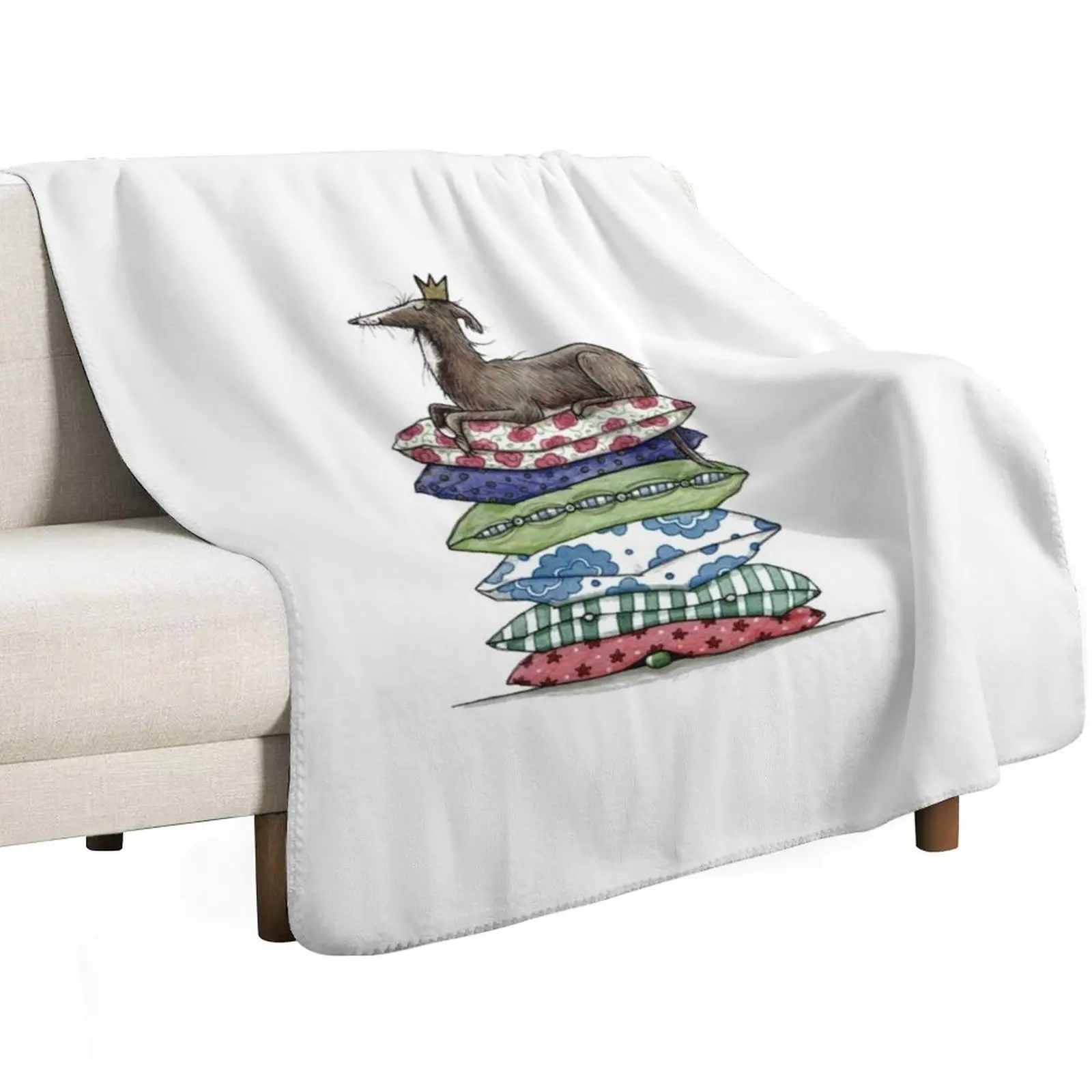 Princess On The Pea - Greyhound - Galgo - Whippet Italian Greyhound Throw Blanket Thin funny gift Luxury Brand Retros Blankets