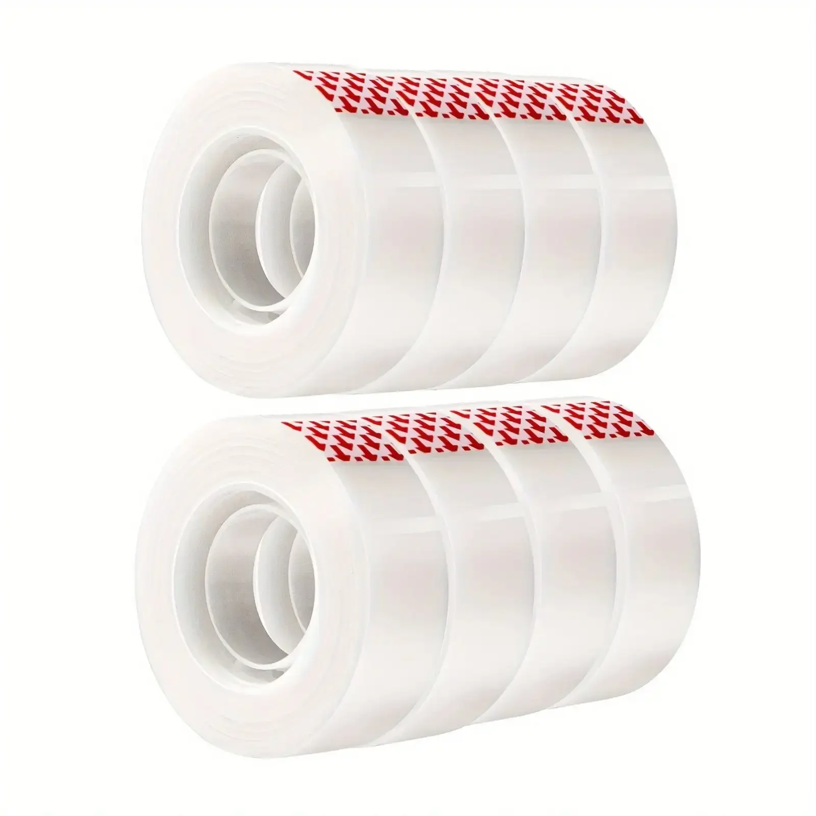 Invisible Matte Finish Tape (8 Rolls with Convenient Dispenser) - Office Stationery Writing & Correction Tool for Craft Paper, Displays, Projects, Assignments, Classroom Activities