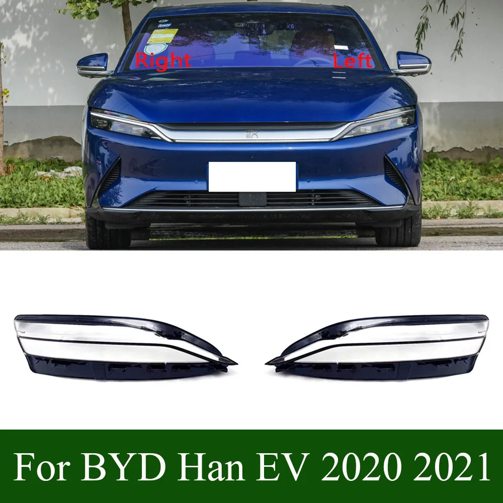 For BYD Han EV 2020 2021 Penutup Lampu Depan Butik Transparan Lampshdade Lampu Kepala Cangkang Plexiglass Ganti Lensa Asli